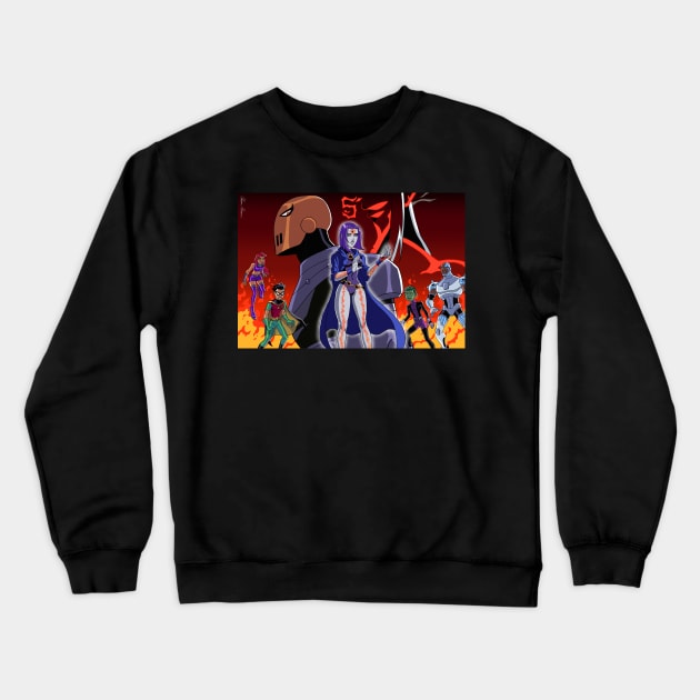 Teen Titans Raven Crewneck Sweatshirt by Animator Afro